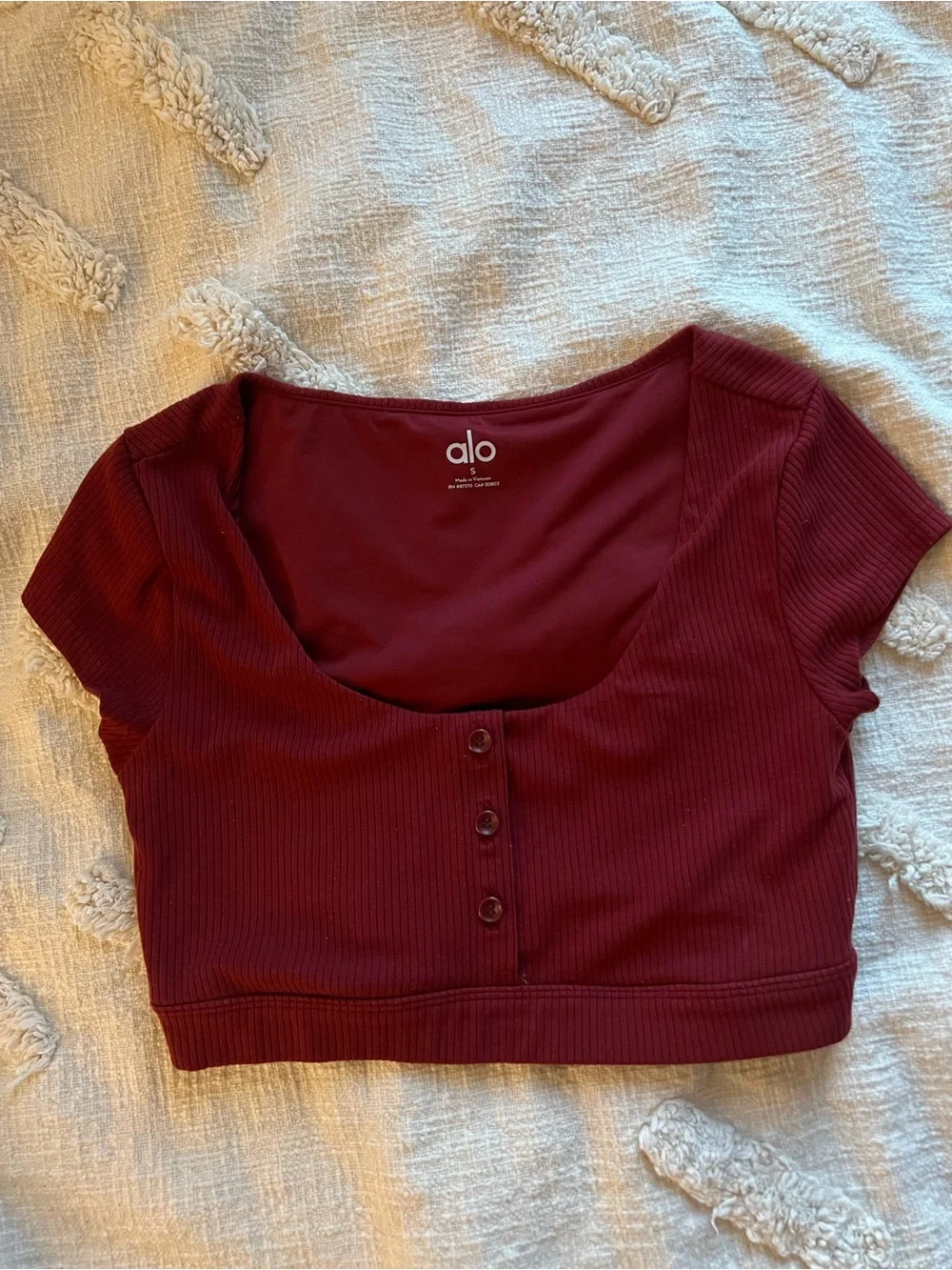 Alo Yoga Ribbed set in Cranberry